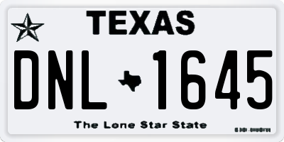 TX license plate DNL1645