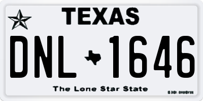 TX license plate DNL1646