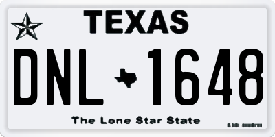 TX license plate DNL1648