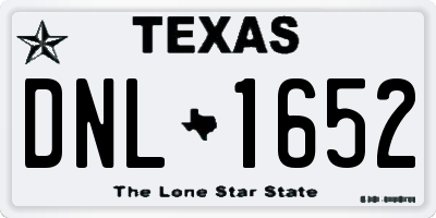 TX license plate DNL1652