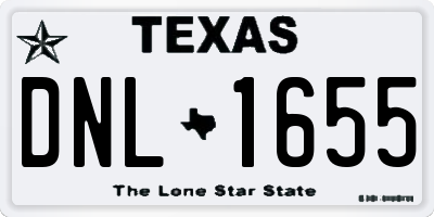 TX license plate DNL1655