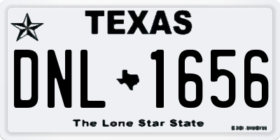 TX license plate DNL1656