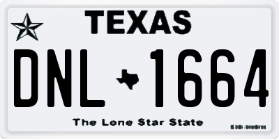 TX license plate DNL1664