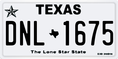 TX license plate DNL1675