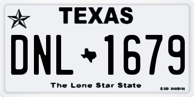 TX license plate DNL1679