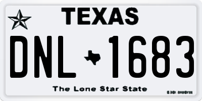 TX license plate DNL1683