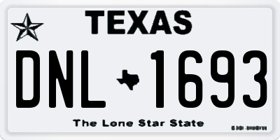 TX license plate DNL1693
