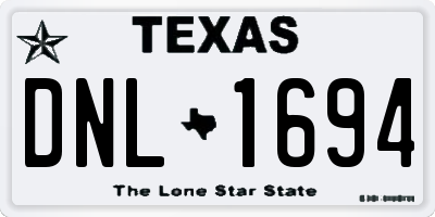 TX license plate DNL1694