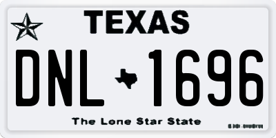 TX license plate DNL1696