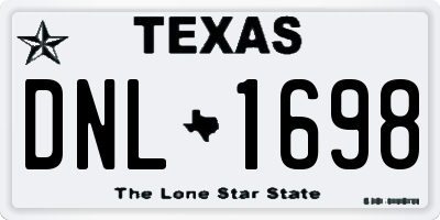 TX license plate DNL1698