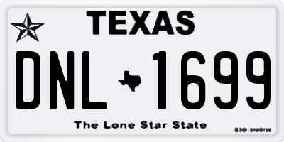 TX license plate DNL1699