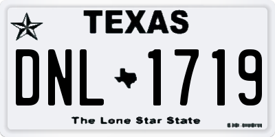 TX license plate DNL1719