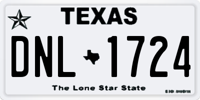TX license plate DNL1724