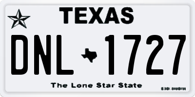 TX license plate DNL1727