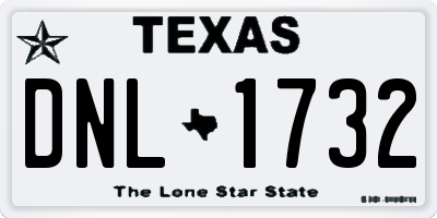 TX license plate DNL1732