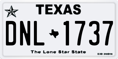 TX license plate DNL1737