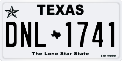 TX license plate DNL1741
