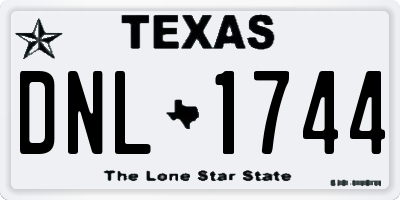 TX license plate DNL1744