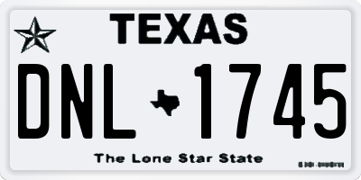 TX license plate DNL1745