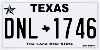 TX license plate DNL1746
