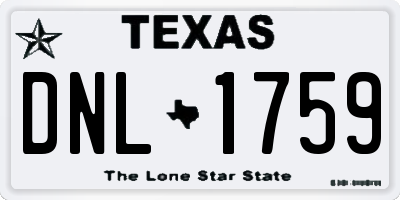 TX license plate DNL1759