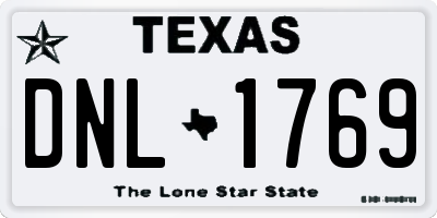 TX license plate DNL1769