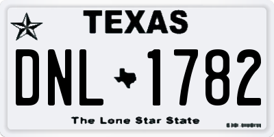 TX license plate DNL1782