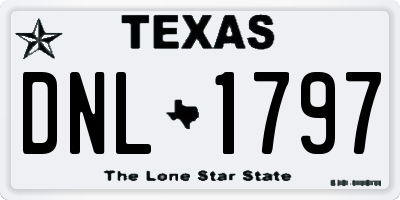 TX license plate DNL1797