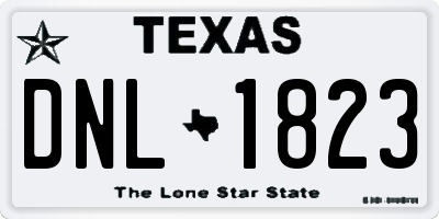 TX license plate DNL1823