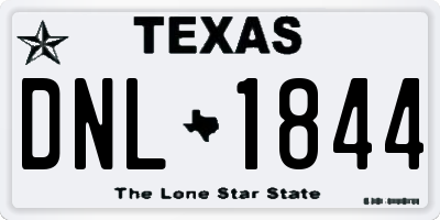 TX license plate DNL1844