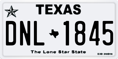 TX license plate DNL1845