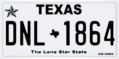 TX license plate DNL1864