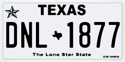 TX license plate DNL1877