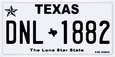 TX license plate DNL1882