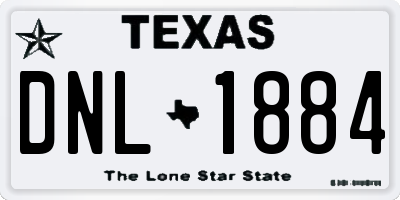 TX license plate DNL1884