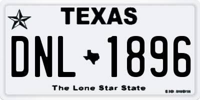 TX license plate DNL1896