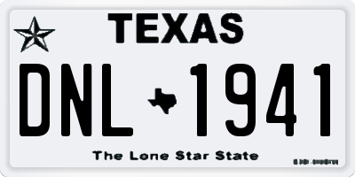TX license plate DNL1941