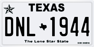 TX license plate DNL1944