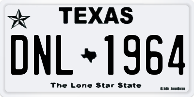TX license plate DNL1964