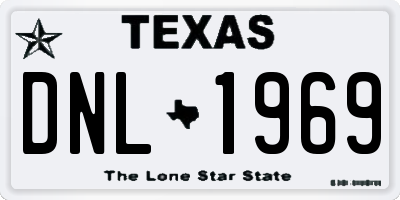 TX license plate DNL1969