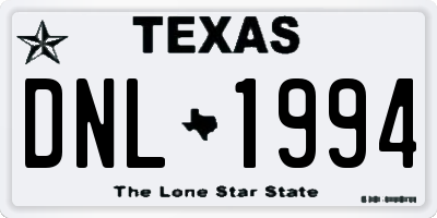 TX license plate DNL1994