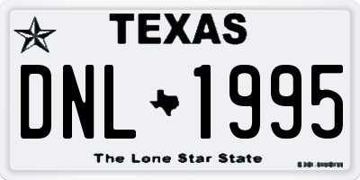 TX license plate DNL1995