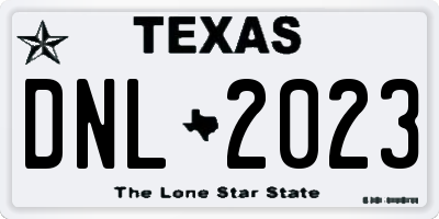 TX license plate DNL2023