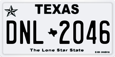 TX license plate DNL2046