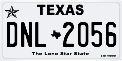 TX license plate DNL2056