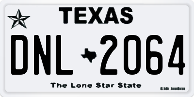 TX license plate DNL2064