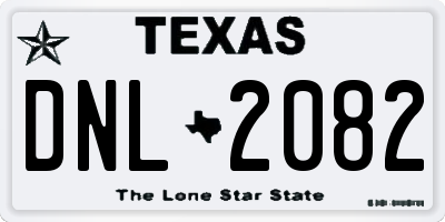 TX license plate DNL2082