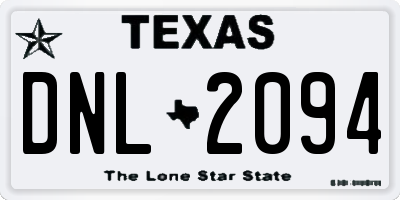 TX license plate DNL2094