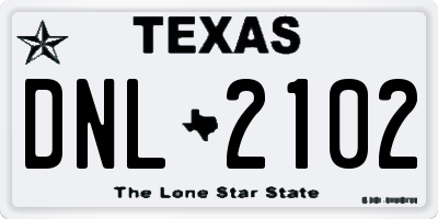 TX license plate DNL2102