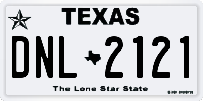 TX license plate DNL2121